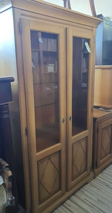 Witryna drewniana drewno dębowe klasyczna jasna holenderska FV DOWÓZ