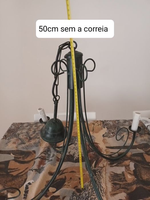 Candeeiro vintage de teto metal envelhecido