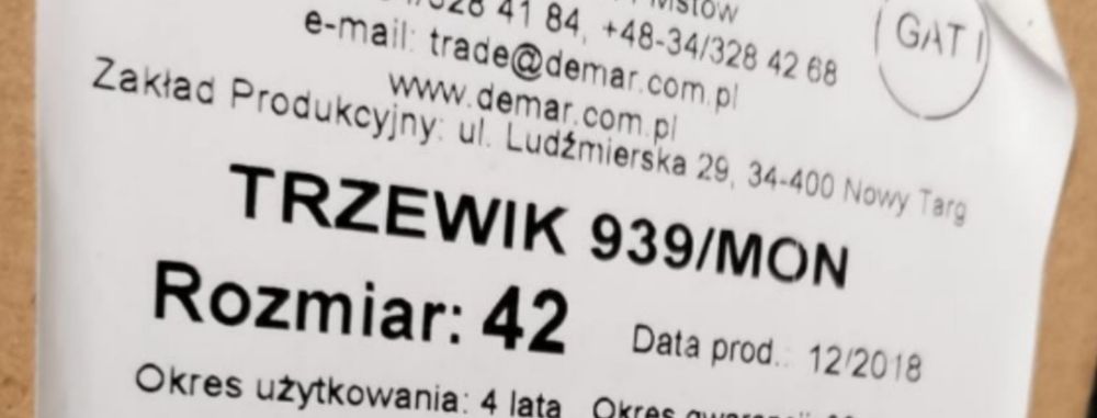 Trzewiki wojskowe rozm. 42