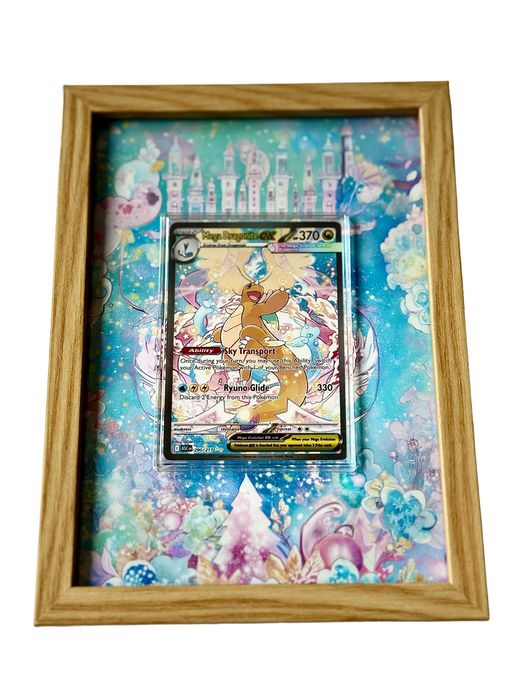 Pokémon Ramka Natural – Mega Dragonite ex ASC 290 - NO CARD ! | extendet art | 13x18 | UV Protect