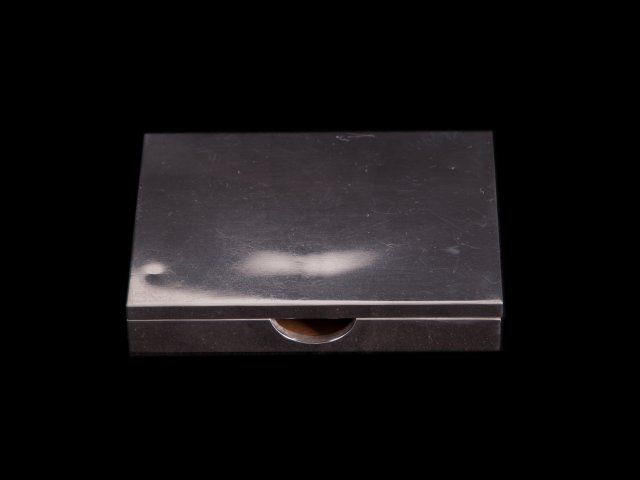 Caixa Cigarreira de mesa antiga em prata