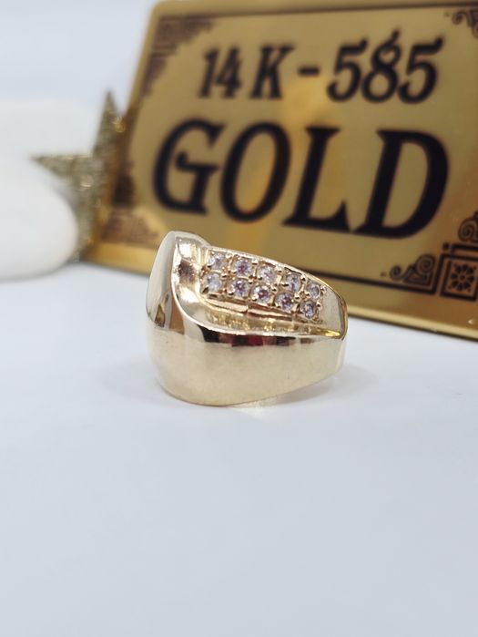 Złoty pierścionek próba 583 Używane