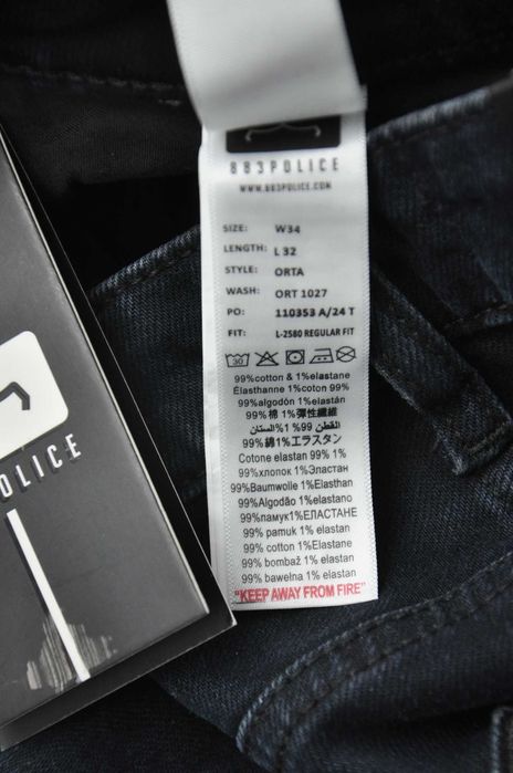 "883 POLICE". Оригинал. Мужские джинсы. W34 L32. Недорого.