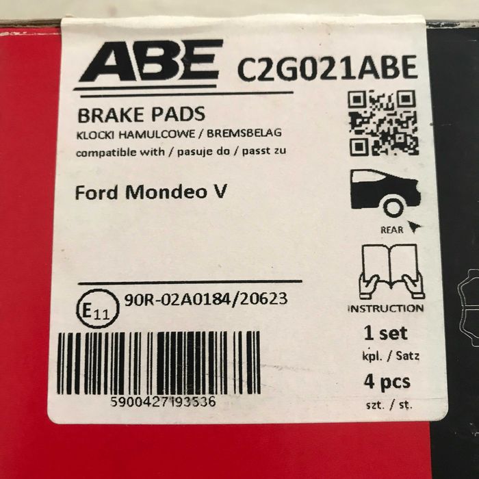 тормозные колодки на ФОРД