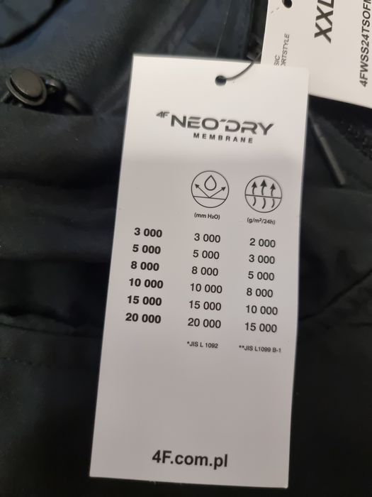 Soflshell kurtka męska 4F czarna XXL