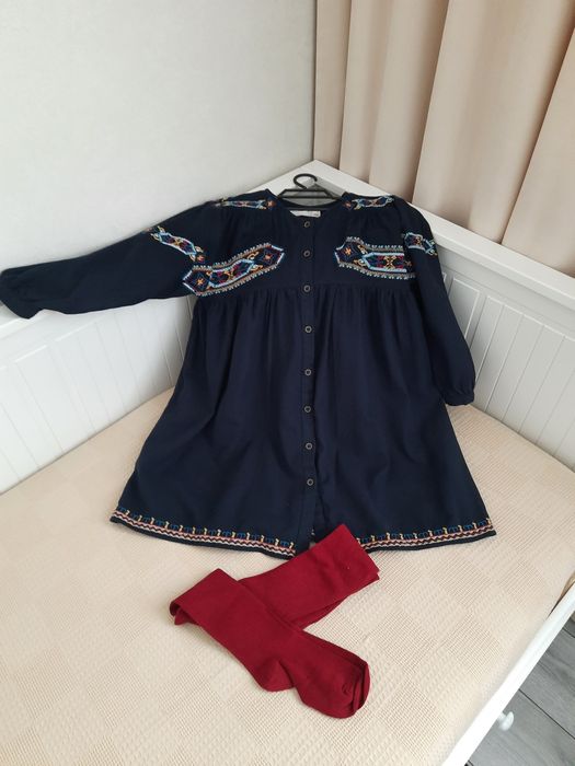 Розкішна вишита сукня zara 134р. Ідеал.стан