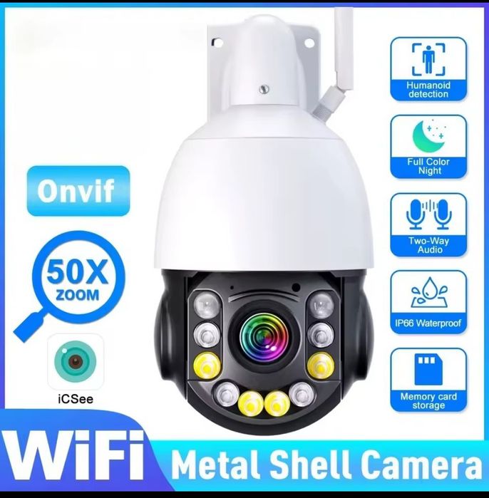 5mp WiFi камера видеонаблюдения с оптическим зумом iCSee