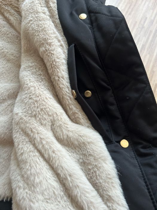 Czarna kurtka zimowa parka pull & bear xs 34