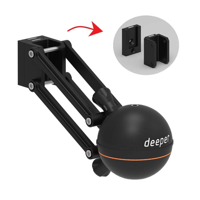 DEEPER UCHWYT do Sondy Echosondy RUCHOMY Ulepszony + Szybkozłącze