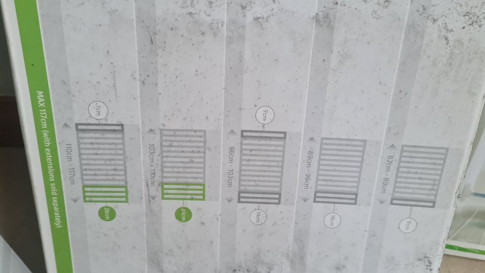 Grade de segurança mais extensão de 28 cm
Tenho 2 unidades de cada
Est