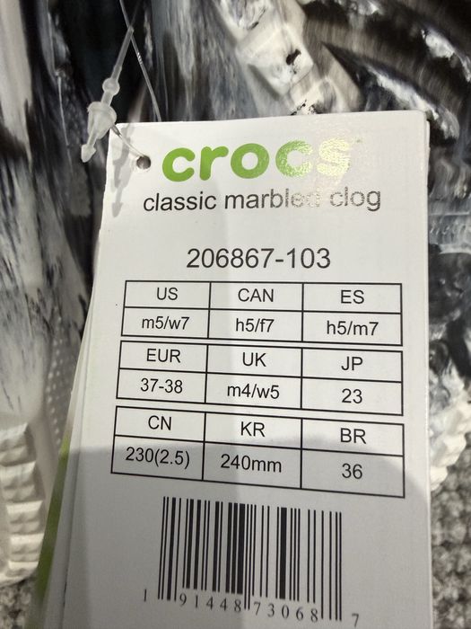 Clocs Klapki chodaki damskie Marbled Clog r. 7, 37-38, NOWE M5/W7