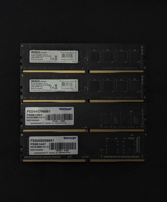 Patriot,Radeon 16GB (4x4) 2666/2400MHz Оперативна пам'ять