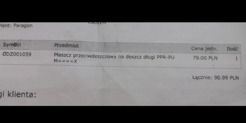 Płaszcz przeciwdeszczowy
