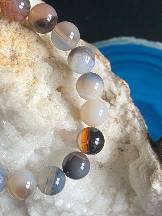 Bransoletka Agat Botswana 8 mm - Indie