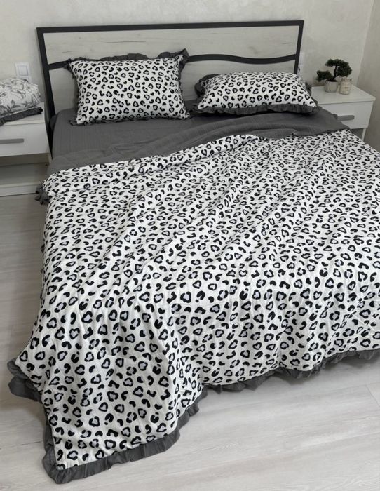 Новинка 2026! Постільна натуральна білизна  з ковдрою у комплекті