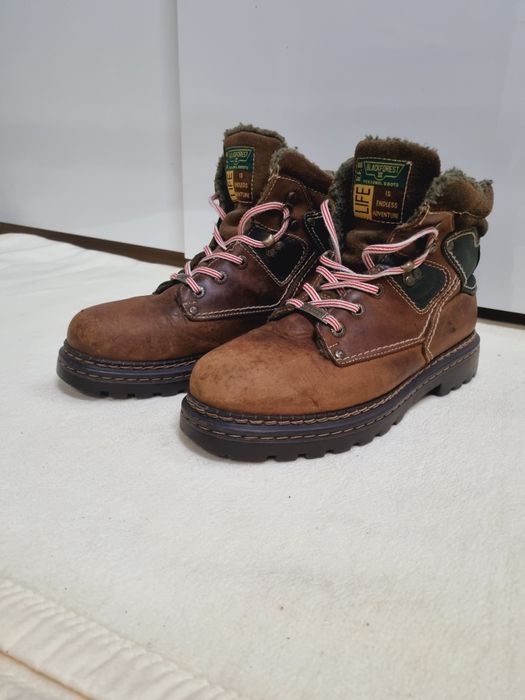 Buty zimowe trekkingowe męskie 43 skórzane black forest