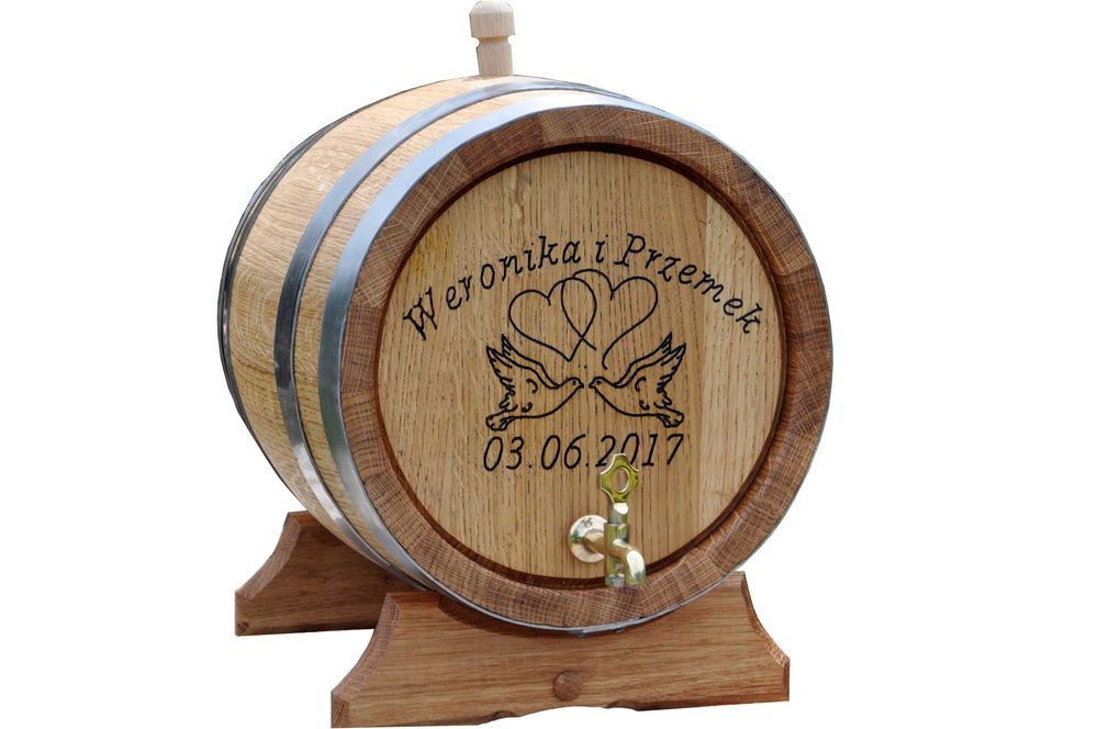 Beczka Dębowa 3L 4L 5L 10L 15L 20L Na bimber Whisky Opalanie Grawer