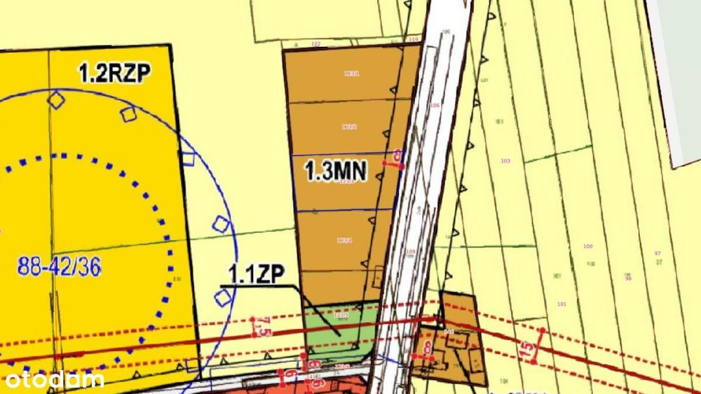 Działka budowlana Gosławice 1242m2