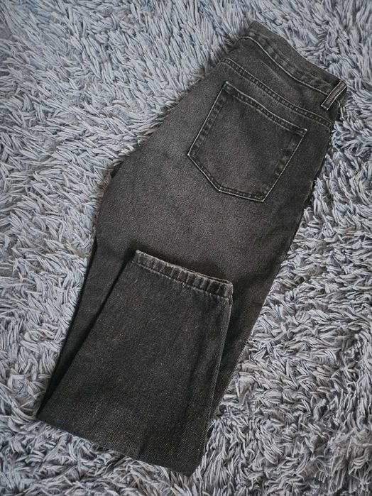Jeansy Zara 44 wysoki stan czarne