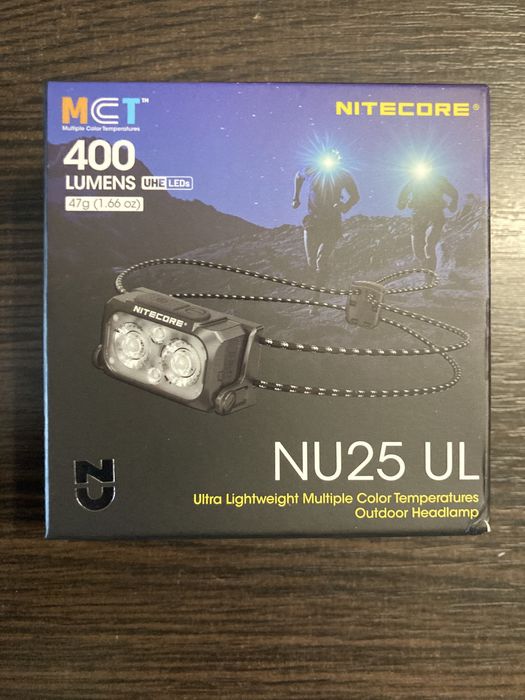 Ультралегкий ліхтар налобний Nitecore NU25 MCT UL