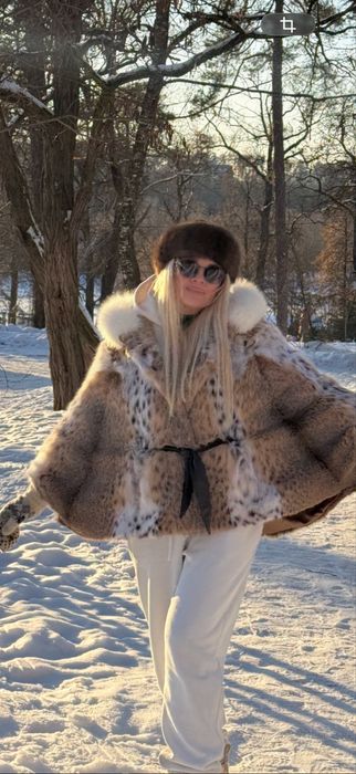 Шуба рысь кимоно  не норка норковая  летучая мышь