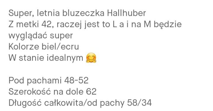 Bluzka Hallhuber/M/L