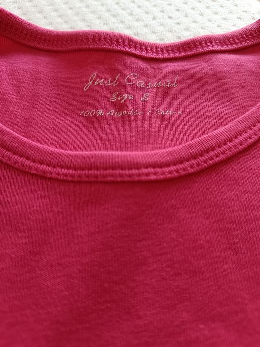 T-shirt cor de rosa, tamanho S