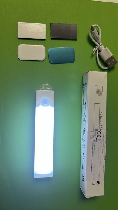 LED лампа з датчиком руху 100mm USB  Магнітна. Нова.