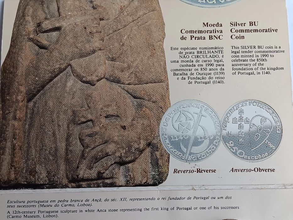 Moeda de prata 925. 850 anos de Portugal
