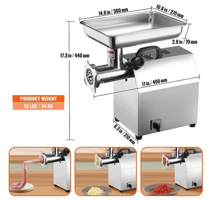 NOVO - Moedor de carne elétrico VEVOR, 1100 W (6000 W) € 350