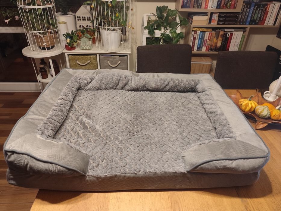 Legowisko dla psa - sofa 89x64 cm - szare