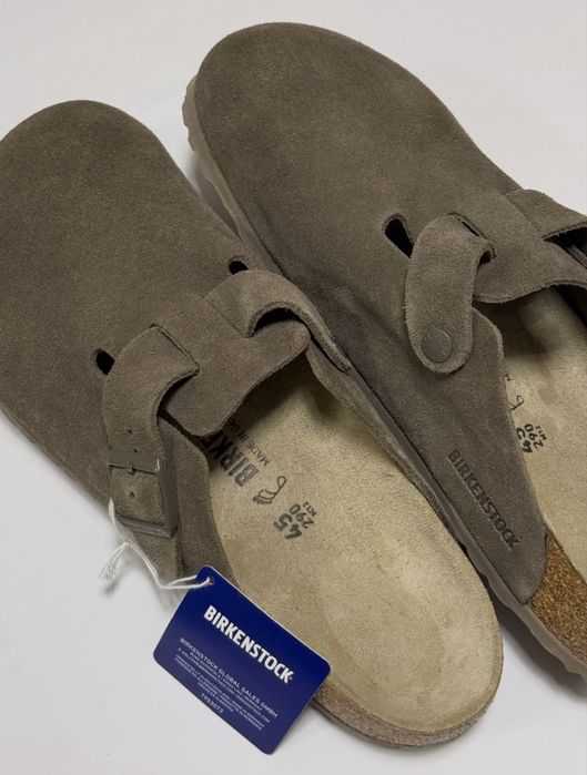 Birkenstock Boston Concrete Grey Suede | Оригінал