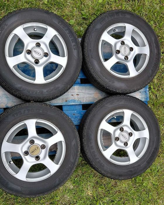4 koła z alufelgami 13" H2 ET35 4x100 i oponami 175/70R13