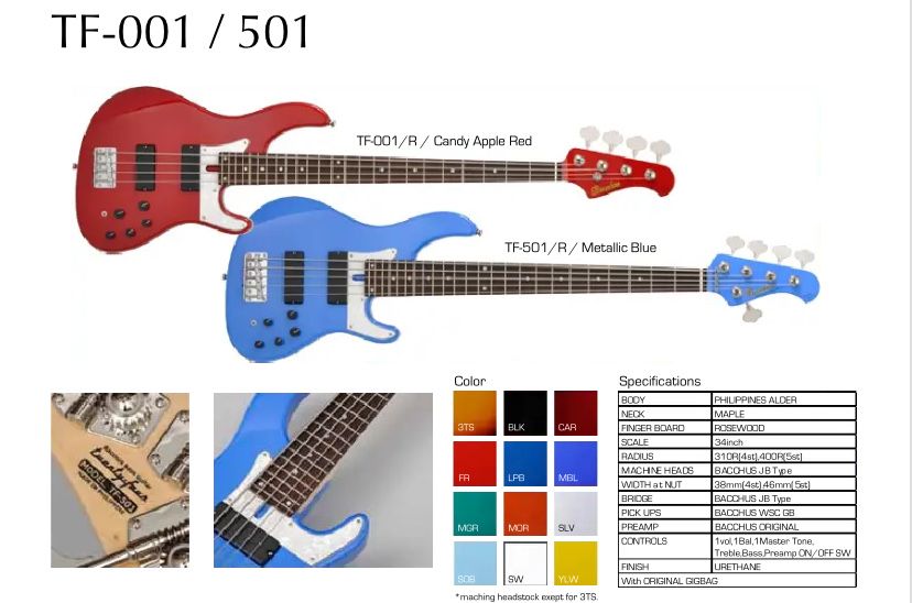 Bacchus TF-501 (Sadowsky, Mayones)