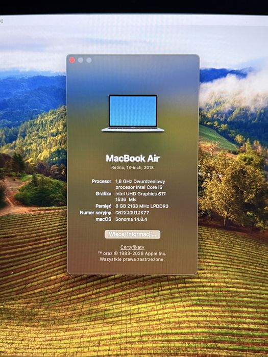 MacBook Air 13” 2018 | Intel Core i5 | 8 GB RAM | 128 GB SSD | Silver