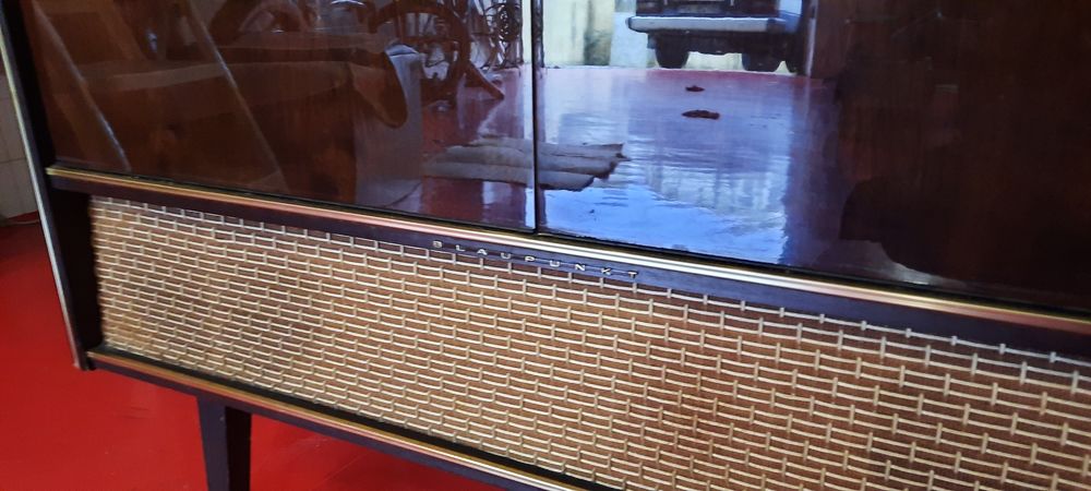 Móvel Aparelhagem antiga Blaupunkt rádio gira discos com amplificador