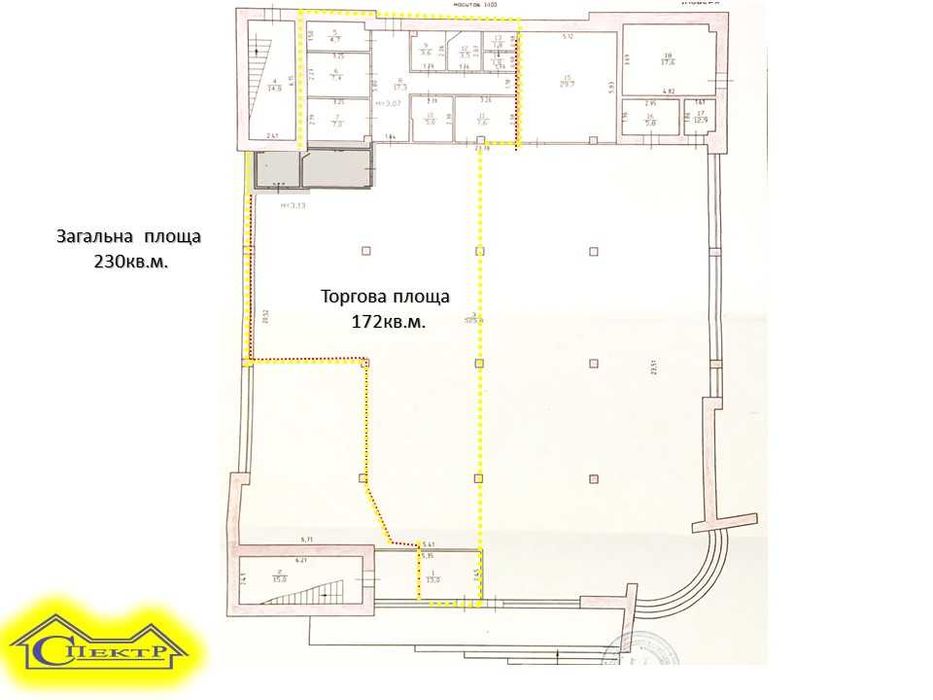 Вечірний Бульвар 230кв.м.   фасадне приміщення є паркінг