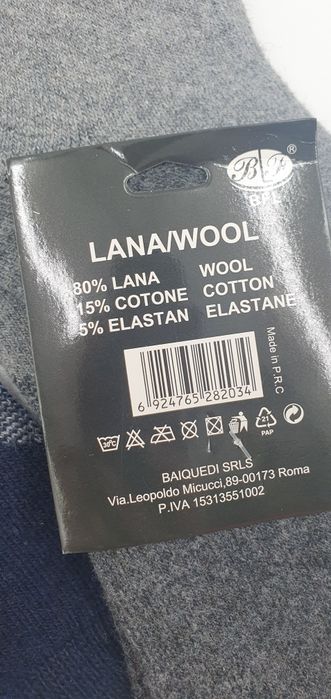 Wełniane skarpetki męskie 42-46 angora ciepłe thermo