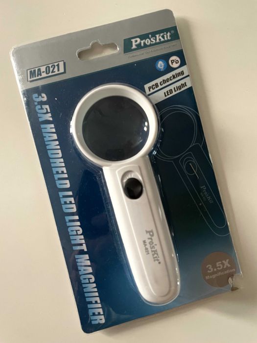 Lupa 3.5x Com Luz Led Proskit Ma-021 Ideal para Electronica