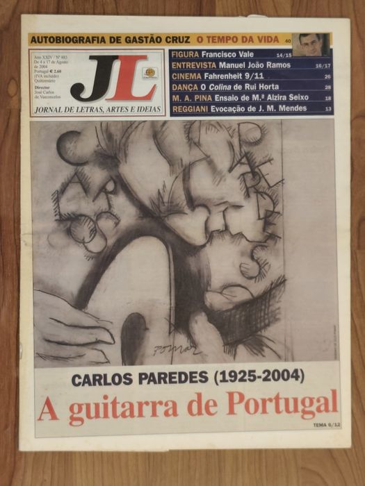 JL  - Capa edição dedicada a Carlos Paredes