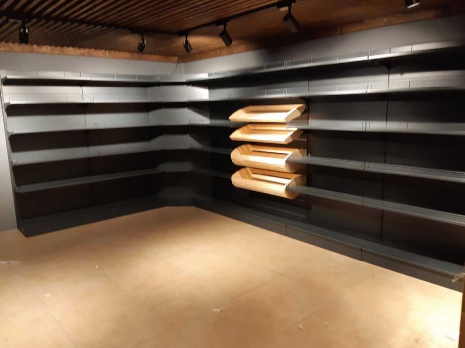 Полички, стелажі, касові зони для магазинів. Гранти на торгове обладн.