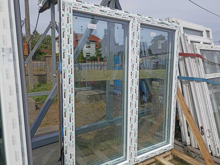 Okno tarasowe pcv 180/200 białe