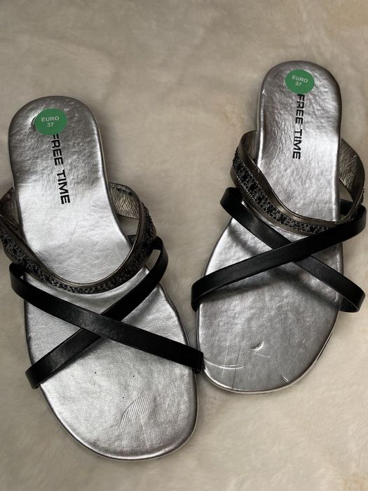 Buty damskie sandałki płaskie klapki  Free Time 37