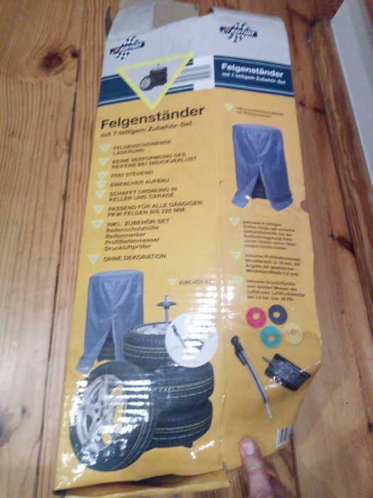 Stojak do przechowywania kół Zamiana