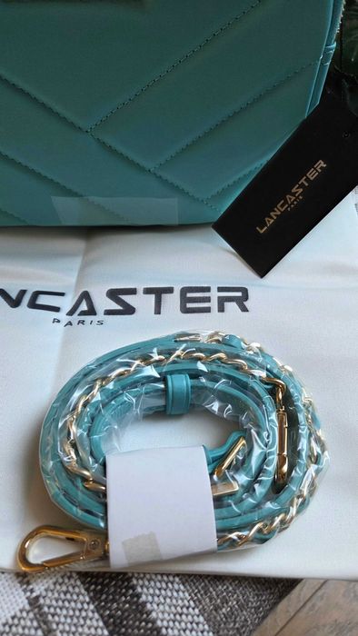 Lancaster torebka błękitna skóra naturalna