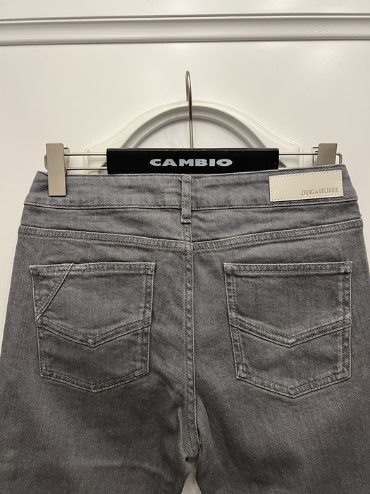ZADIG & VOLTAIRE piękne jeansy damskie rurki, grafitowe