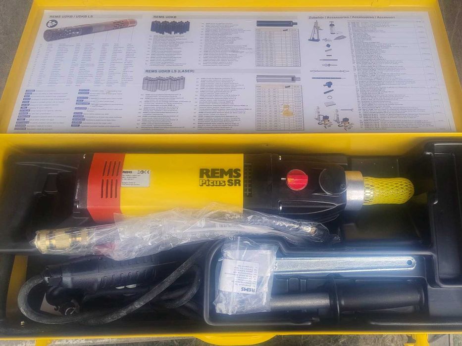 REMS PICUS SR wiertnica + stojak  REMS TITAN + koronki fi 82, 132 i 200mm