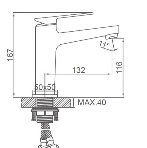 Набор смесителей LEDEME (латунь черный)