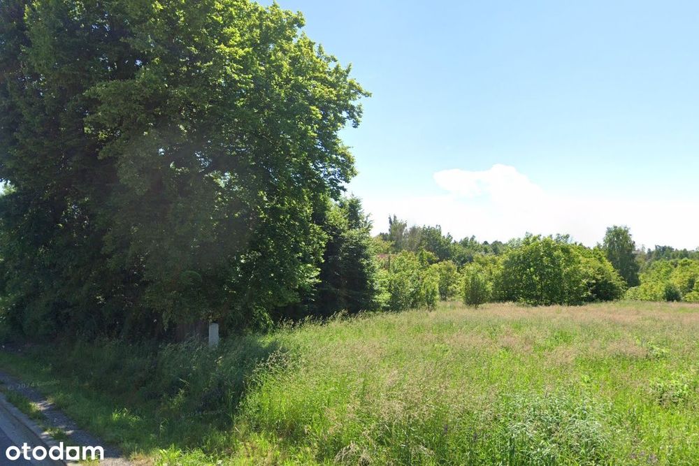 Działka o powierzchni 3820 m², przy głównej drodze.