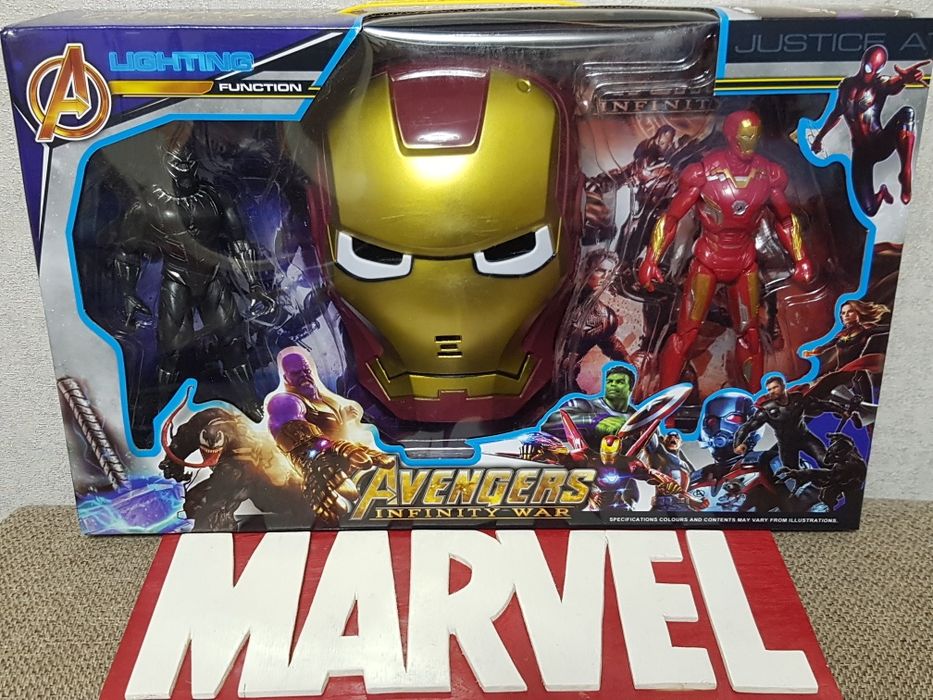 Новинка!Великий подарунковий набір Супергерої Марвел, світло, звук.